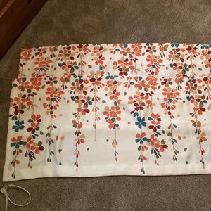Half Moon set of 2 floral window valance curtains